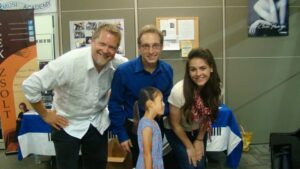 Tori Harris, Alex Zsolt, and Scott Tyring at the July Writer's Night Group