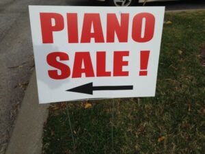 Piano Sale Sign