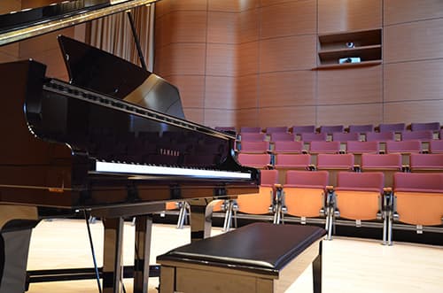 A performance area at the music school.