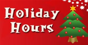 Holiday Hours for Miller Piano Specialists