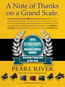 Pearl River, MMR's Acoustic Piano Line of the Year