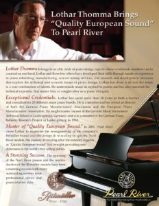 Lothar Thomma and Pearl River Pianos