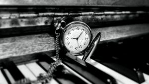 Antique Piano and watch