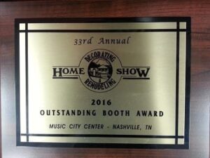 2016 Nashville Home Show, Outstanding Booth Award