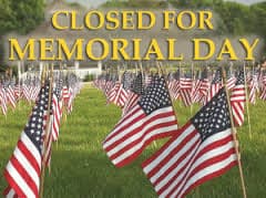 Closed Memorial Day