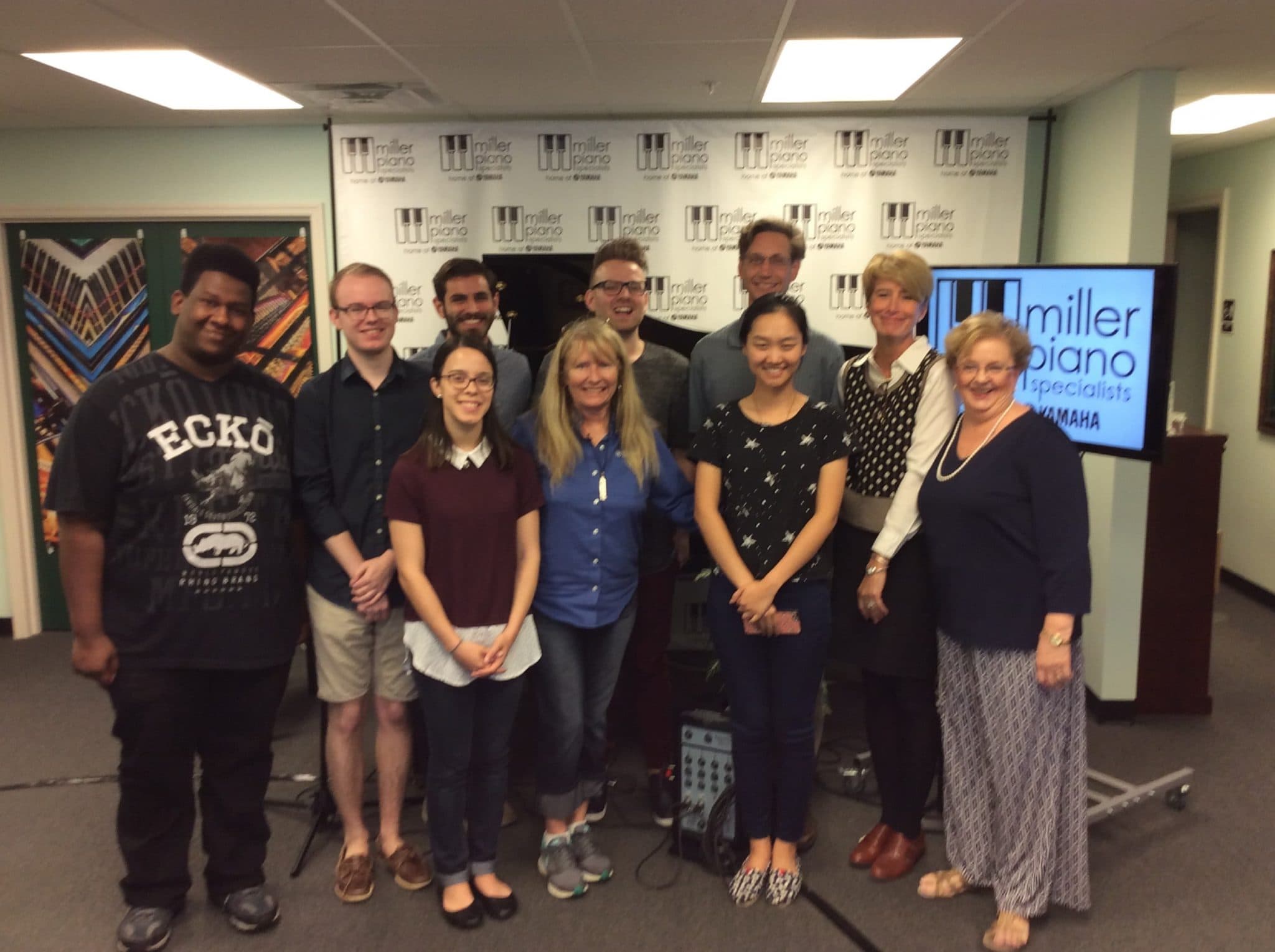 Students from Belmont University visited Miller Piano