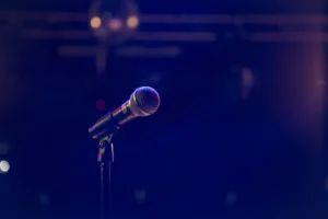 microphone on stage