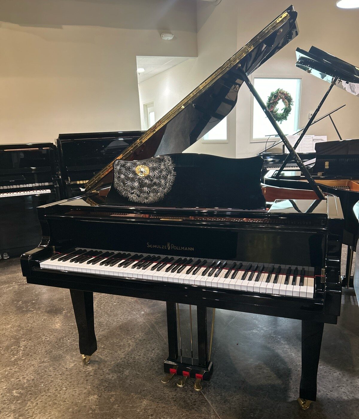 Used Schulze Pollmann P160GK grand piano in polished ebony finish