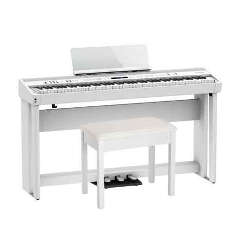 Roland FP-90X Home Bundle - White Portable Digital Piano