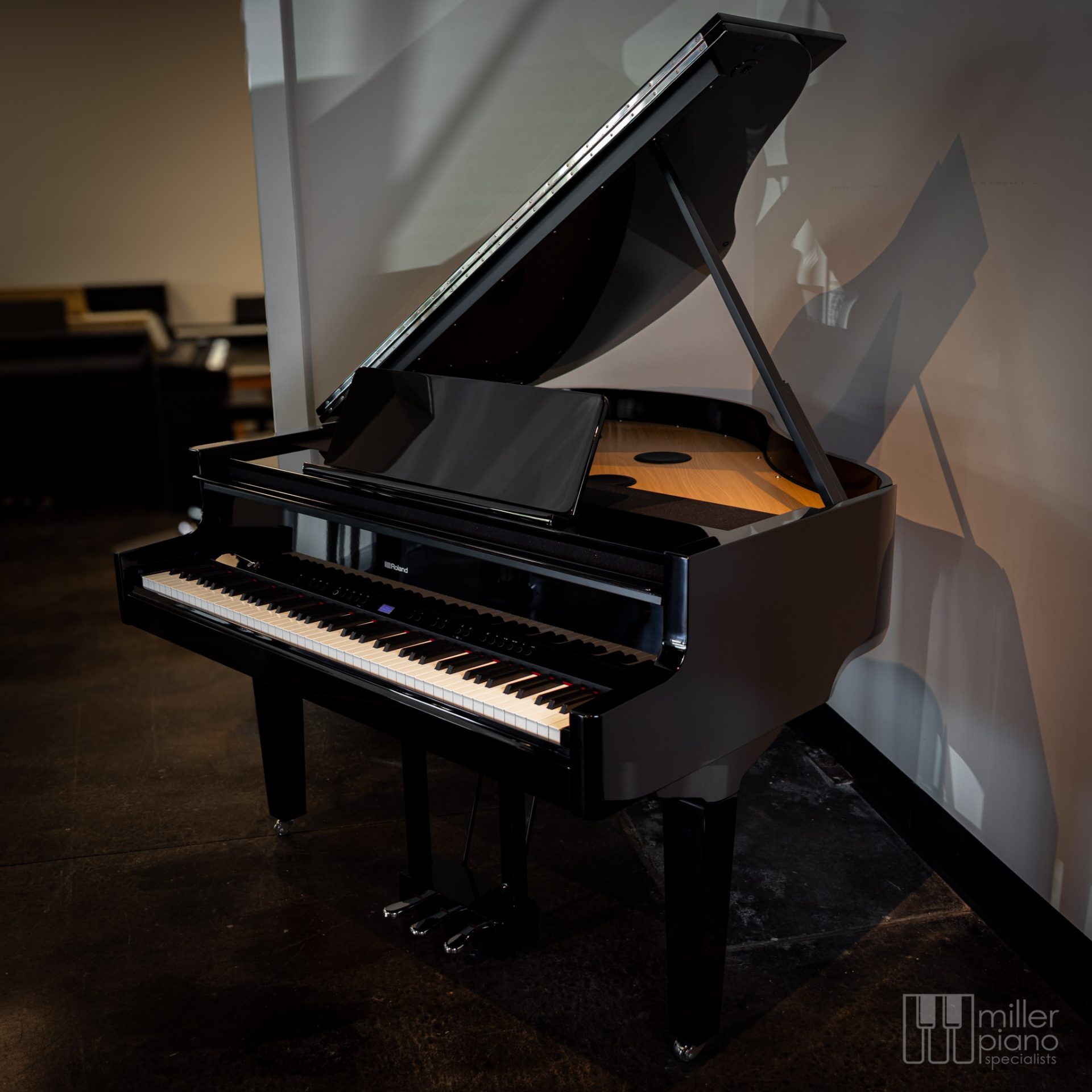 Roland GP-9 4'11" Digital Grand Piano - Polished Ebony